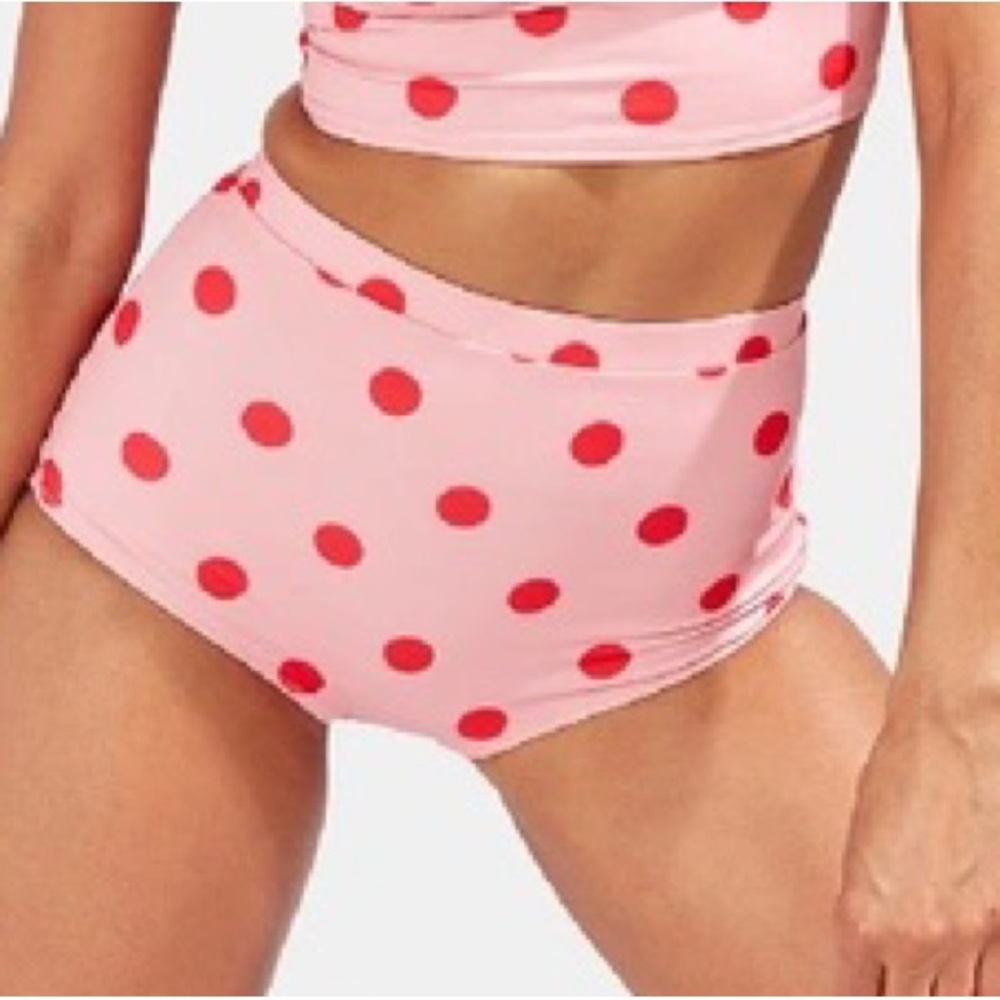 Solid & Striped Jamie high waisted bikini bottoms. Size L.